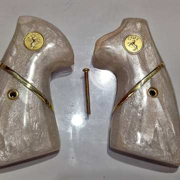 Cabo Grip empunhadura Colt Police cal.38 anos 70! Madrepérola luxo!