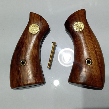 Cabo empunhadura Revolver Smith & Wesson cal.38 semi esquinado Imbuia