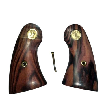 Cabo Revolver Colt cal.38 modelo grande, Jacarandá